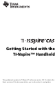 TEXAS INSTRUMENTS TI-NSPIRE CAS REFERENCE MANUAL Pdf Download | ManualsLib