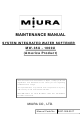 Miura MW-35U Maintenance Manual
