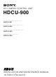 Sony HDCU-900 Series Installation And Maintenance Manual