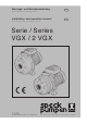 Speck pumpen 2 VGX Series Installation And Operation Manual