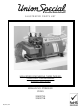 UnionSpecial 39500TYA Illustrated Parts List