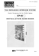 Toa EXES 6000 CP-63 Installation Handbook