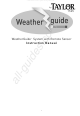 Taylor WeatherGuide 1525 Instruction Manual