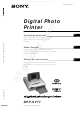 Sony DPP-SV77 Operating Instructions Manual