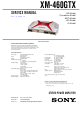 Sony XM-460GTX Service Manual
