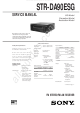 Sony STR-DA90ESG Service Manual
