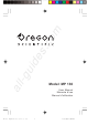 Oregon Scientific MP 130 User Manual