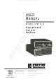 Patton electronics 2707 Series User Manual