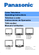 Panasonic CT-25L8 Operating Instructions Manual