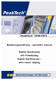PeakTech 1210 Operation Manual