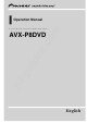 Pioneer AVX-P8DVD Operation Manual