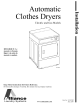 Alliance Laundry Systems DRY2195N Installation Manual