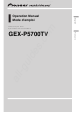 Pioneer GEX-P5700TV Operation Manual