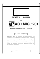 Daihen OTC AC/MIG/201 CPDACA-200 Owner's Manual