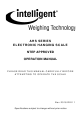 Intelligent Weighing Technology AHS Series Operation Manual