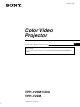 Sony VPH-V20U Installation Manual For Dealers