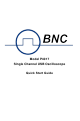 BNC P4017 Quick Start Manual