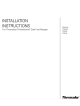 Thermador Professional Series Installation Instructions Manual