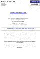 Aqua Cooler M2F Owner's Manual