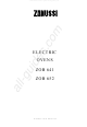 Zanussi ZOB 652 Instruction Booklet