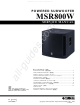 Yamaha MSR800W Service Manual