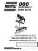HENNESSY INDUSTRIES Ammco 800 Safety Instructions, Installation Instructions, Operating Instructions, Maintenance Instructions