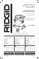 RIDGID RT16000 Owner's Manual
