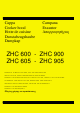 Zanussi ZHC 600 Installation, Use And Maintenance Handbook