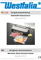Westfalia 890127 Original Instructions Manual
