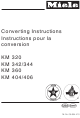 Miele KM 320 Converting Instructions