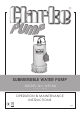 Clarke IVP14A Operation & Maintenance Instructions Manual