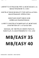 Lotus MB/EASY 35 Instructions Booklet For Installation Maintenance Operation