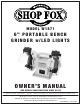 Shop fox W1871 Owner's Manual