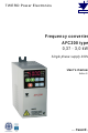 TWERD Power Electronics AFC200 User Manual