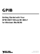 National Instruments GPIB Series Getting Started