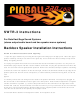 Pinball Pro Data East SWTR-3 Instructions
