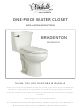 Mirabelle BRADENTON MIRBD241 Installation Instructions Manual