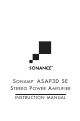 Sonance Sonamp ASAP3D SE Instruction Manual