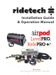RideTech airpod Series Installation Manual & Operation Manual