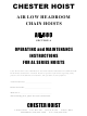 CHESTER HOIST AL Series Operating And Maintenance Instructions Manual