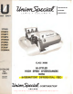 UnionSpecial 39500FS Instructions For Adjusting And Operating