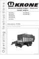 Krone AX 250 L Operating Instructions Manual