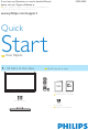 Philips 32PFL3509 Quick Start Manual