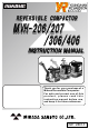 Youngman Richardson & Co Mikasa Sangyo MVH-207 Instruction Manual