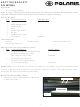 Polaris 2879039 Quick Manual