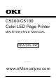 Oki C5100 Maintenance Manual
