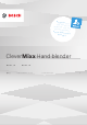 Bosch CleverMixx MSM1 IN Series Instruction Manual