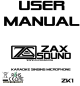 Zax Sound ZK1 User Manual