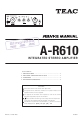 Teac A-R610 Service Manual