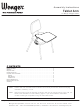 Wenger Tablet Arm Assembly Instructions Manual